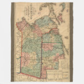 Rail Road & Township Map of Massachusetts, 1879 Fleece Deken (Voorkant)