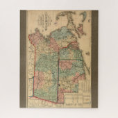 Rail Road & Township Map of Massachusetts, 1879 Legpuzzel (Verticaal)