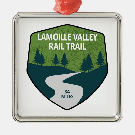 Rail Trail Vermont van Lamoille Metalen Ornament (Voorkant)