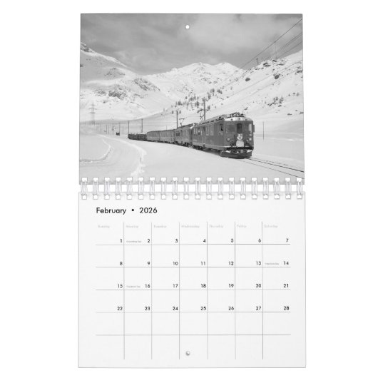 Rail-treinkalender Kalender (Feb 2026)