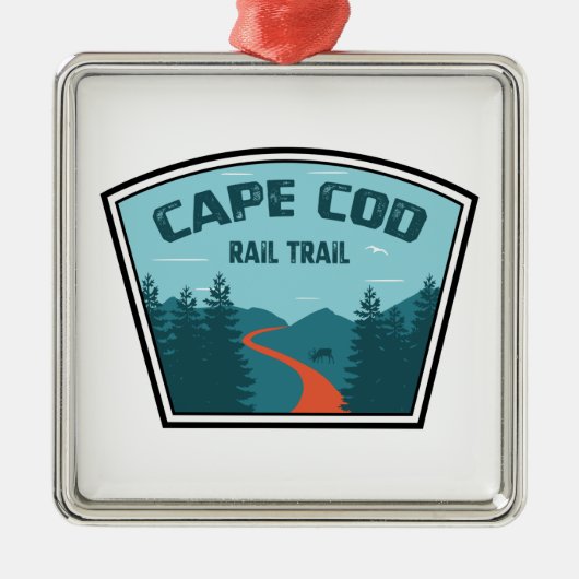 Rail van Cape Cod Metalen Ornament (Voorkant)