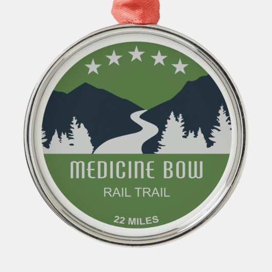 Rail van de Medicine Bow Metalen Ornament (Voorkant)