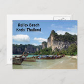 Railay Beach Krabi Thailand Briefkaart (Voorkant / Achterkant)