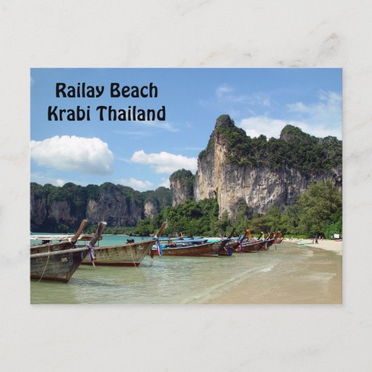 Railay Beach Krabi Thailand Briefkaart (Voorkant)