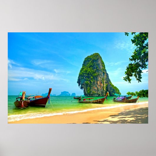 Railay Beach, Krabi Thailand Poster (Voorkant)