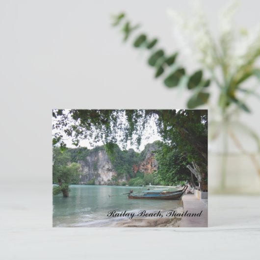 Railay Beach Long tail briefkaart (Staand voorkant)