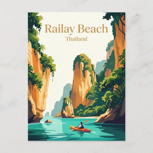Railay Beach, Thailand Briefkaart (Voorkant)