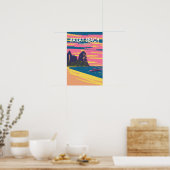 Railay Beach Thailand Reizen Kunst Vintage Poster (Keuken)