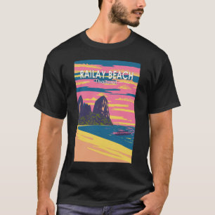 Railay Beach Thailand Travel Art Vintage T-shirt