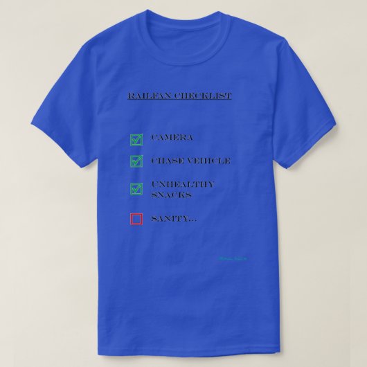 Railfan checklist t-shirt (Design voorkant)