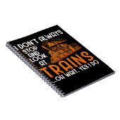 Railfan Funny Trainspotter Train Lover Railroad Notitieboek (Rechterzijde)