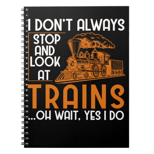 Railfan Funny Trainspotter Train Lover Railroad Notitieboek (Voorkant)