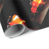 Railfan Night Shot Train Engine Party Gift Wrap Cadeaupapier (Rol Hoek)