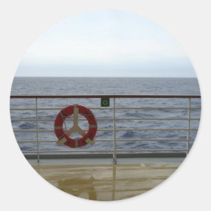Railing van cruiseschip ronde sticker