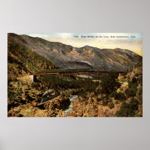 Railroad Bridge Colorado Repro 1911 Poster