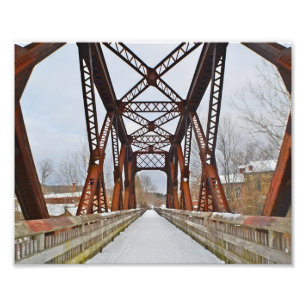 Railroad Bridge foto's afdrukken Foto Afdruk