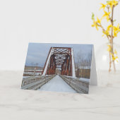 Railroad Bridge Notecard Kaart (Gele Bloem)