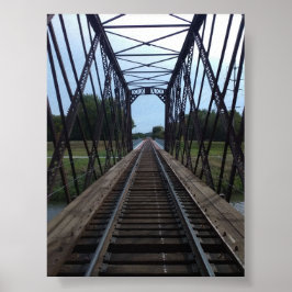 Railroad Bridge Parallax Perspective Poster