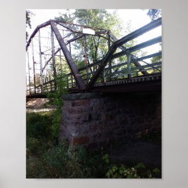 Railroad Bridge with Stone Column Poster