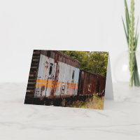Railroad Cars Blank 5x7 kaart