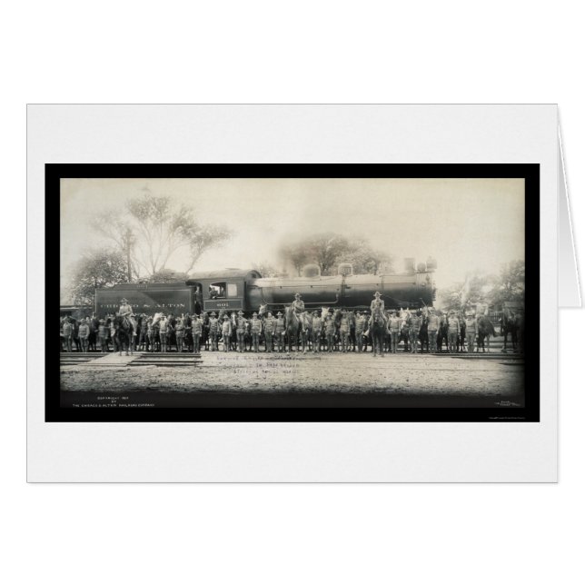 Railroad & Cavalry Foto 1907 (Voorkant Horizontaal)