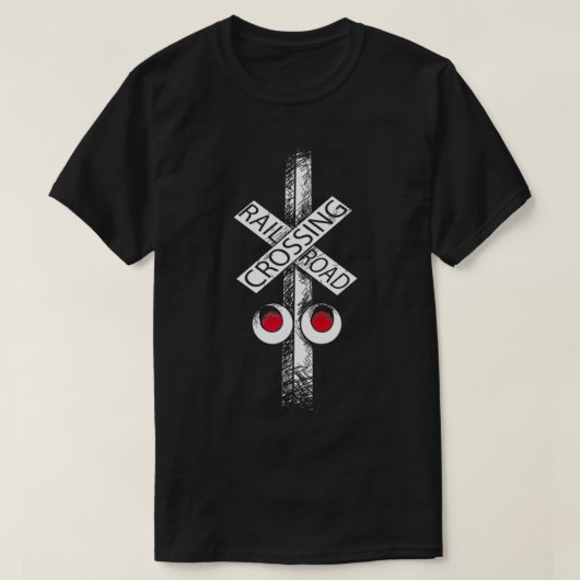 Railroad Crossing Cute Road Sign Crossing Gift T-shirt (Design voorkant)
