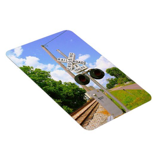 Railroad Crossing Signals Facing Tracks Magneet (Rechterzijde)