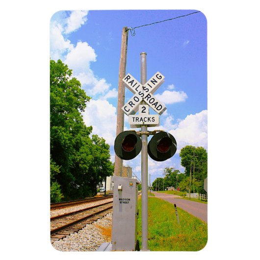 Railroad Crossing Signals Facing Tracks Magneet (Verticaal)
