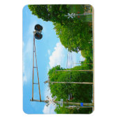 Railroad Crossing With Left Side Signals  Magneet (Verticaal)