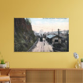 Railroad Depot en Bluffs City, OF Canvas Afdruk (Insitu (Woonkamer))