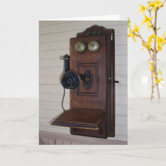 "Railroad Depot Telephone"-betaalkaart Kaart (Gele Bloem)