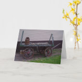 "Railroad Depot Wagon Cart"-kaart Kaart (Gele Bloem)