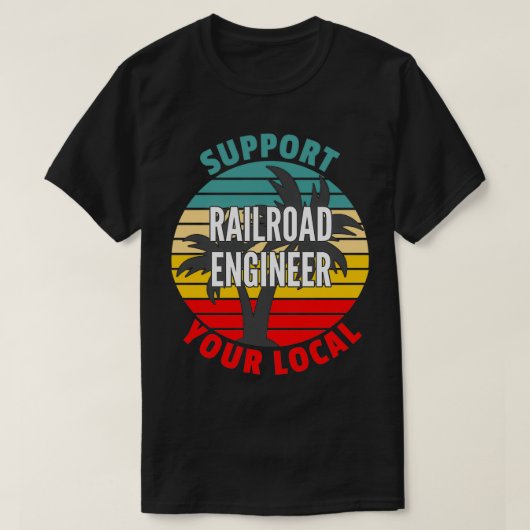 Railroad Engineer - Cadeauondersteuning T-shirt (Design voorkant)