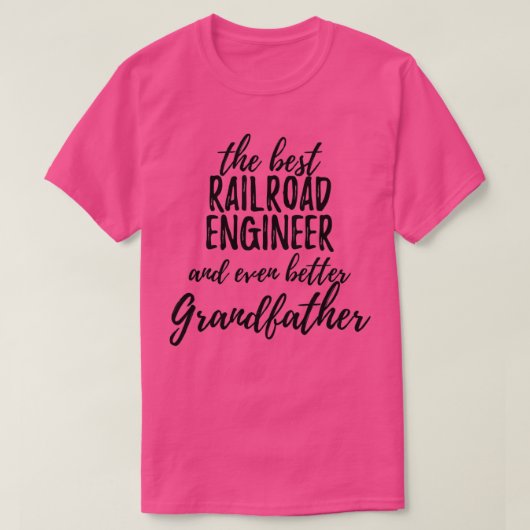 Railroad Engineer Grandfather Funny Gift Idee voor T-shirt (Design voorkant)