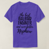 Railroad Engineer Nephew Funny Gift Idee voor Rela T-shirt (Design voorkant)