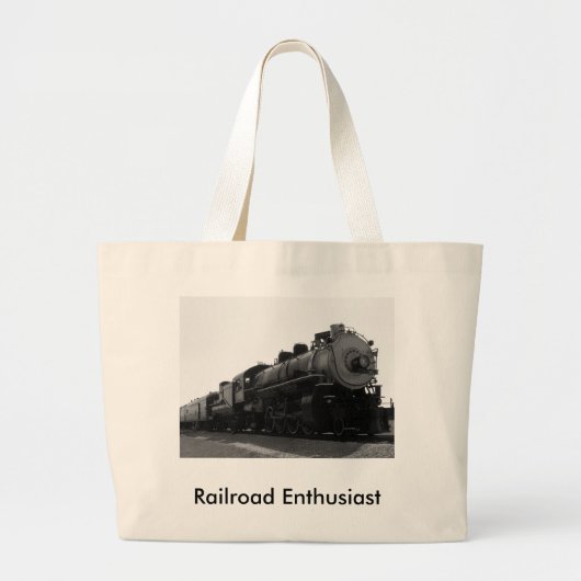 Railroad Enthusiast Grote Tote Bag (Voorkant)
