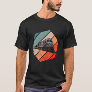Railroad Locomotief Engineer Retro Hexa Ra T-shirt