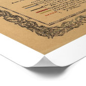 Railroad Map 1876 in Californië en Nevada Poster (Hoek)