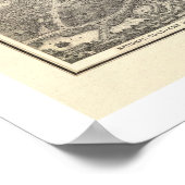 Railroad map 1877 van Pittsburg Cincinnati Poster (Hoek)