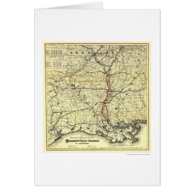 Railroad Map 1882 van de Mississippi Valley (Voorkant)
