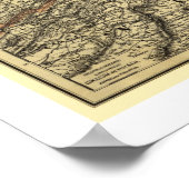 Railroad Map 1883 in Washington en Atlantic Poster (Hoek)