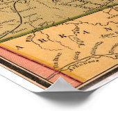 Railroad Map van Pennsylvania 1874 Poster (Hoek)