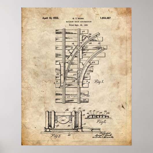 Railroad Patent Poster (Voorkant)