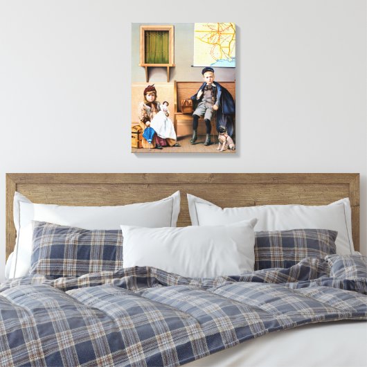 RAILROAD POSTER, 1898 CANVAS AFDRUK (Insitu (Slaapkamer))