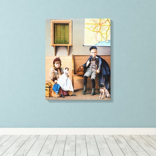 RAILROAD POSTER, 1898 CANVAS AFDRUK (Insitu (Houten vloer))