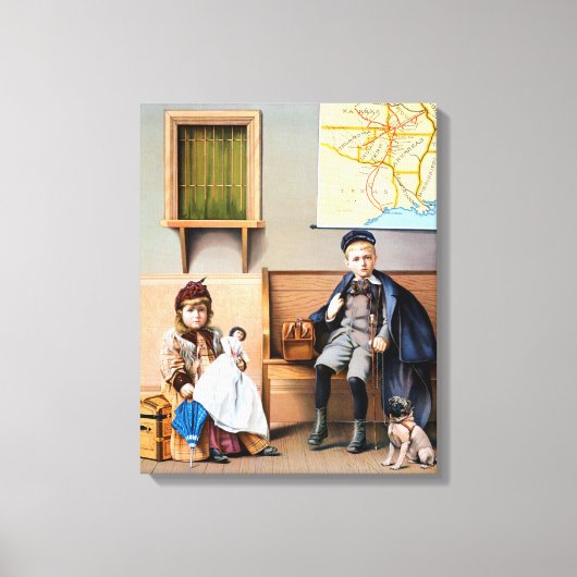 RAILROAD POSTER, 1898 CANVAS AFDRUK (Voorkant)