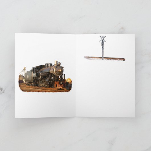 Railroad Scenery Verjaardag Kaart (Binnen)