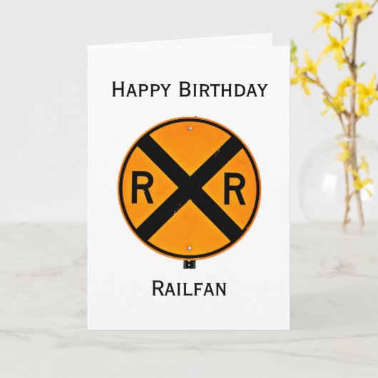 Railroad Scenery Verjaardag Kaart (Gele Bloem)