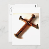 Railroad Spikes Cross Briefkaart (Voorkant / Achterkant)