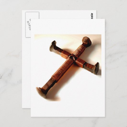 Railroad Spikes Cross Briefkaart (Voorkant / Achterkant)